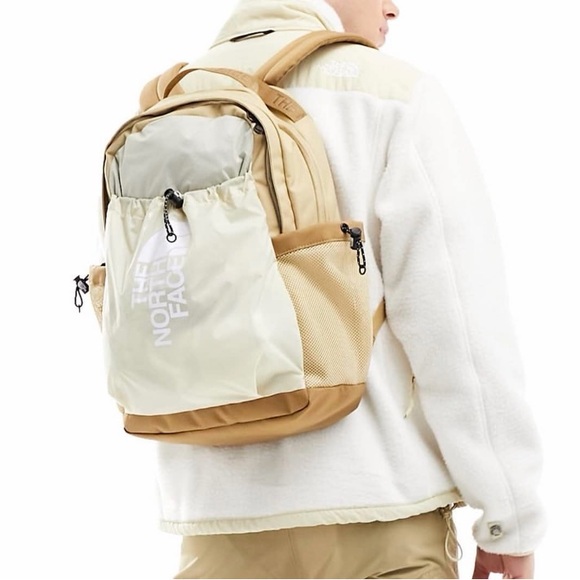 The North Face Handbags - The North Face Beige and White Backpack